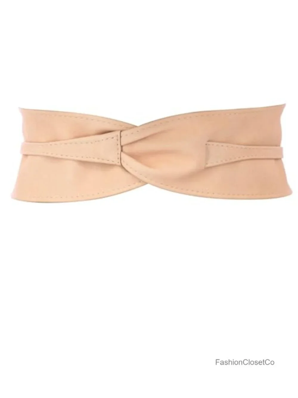 Faux Leather Obi Belt Wide Waist Lace-up Womens Fashion Accessory